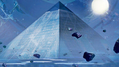 The 'Three Body Problem' pyramid art