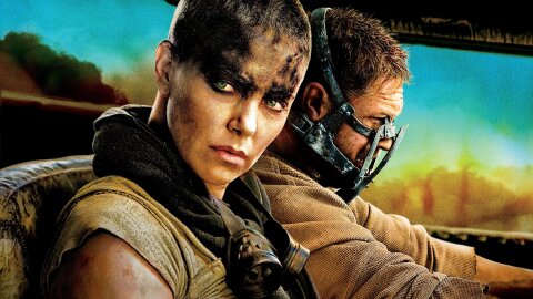 Furiosa glaring Fury Road move backdrop